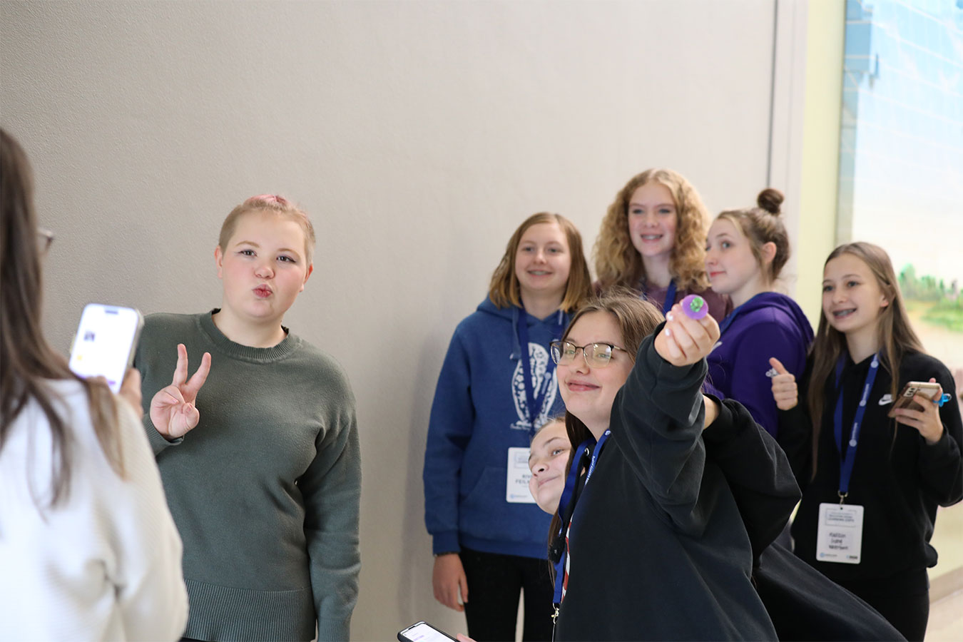 High school students at the 2023 Educators Rising Expo at Dakota State.